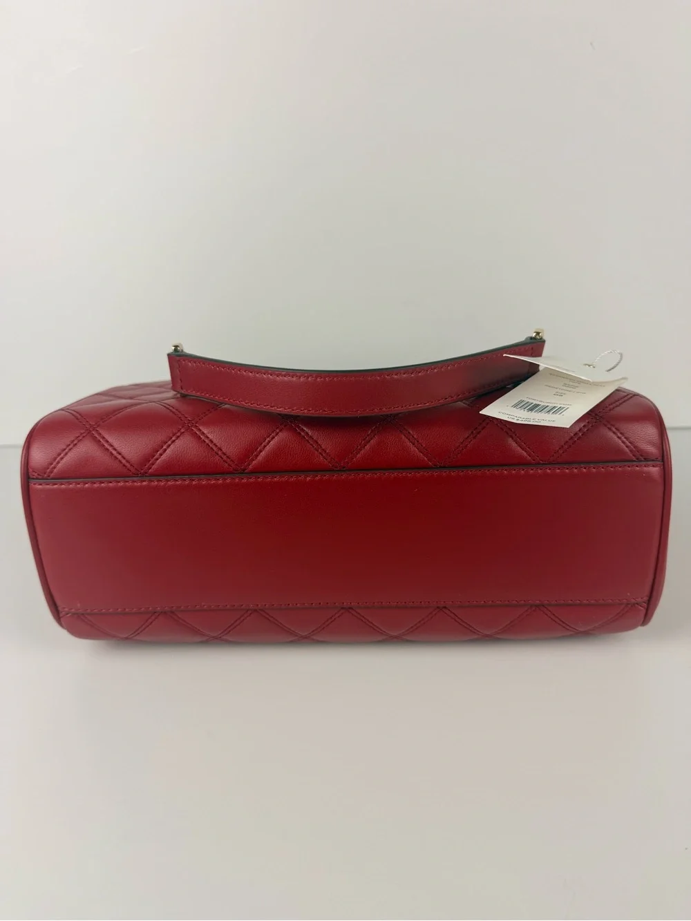 Tory Burch Savannah Small Flat Tote Redstone Red Gold Hardware $498